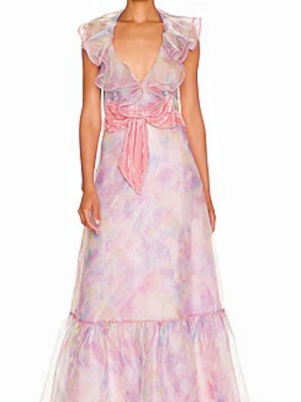LoveShackFancy Maris Gown Maxi Dress Pink & Purple Size 6
